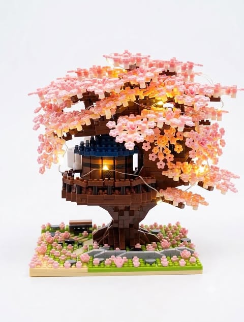 Klocki drzewko bonsai 2151 elementów + podświetlenie LED