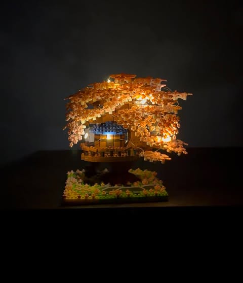 Klocki drzewko bonsai 2151 elementów + podświetlenie LED
